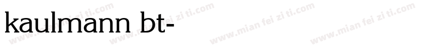 kaulmann bt字体转换